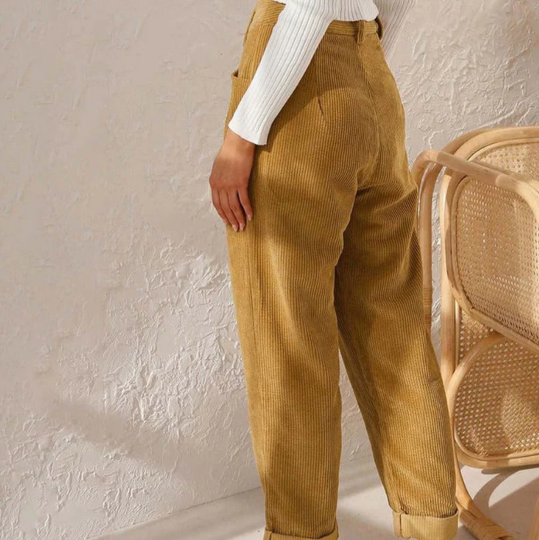 Stilla | Casual ribbed corduroy pants