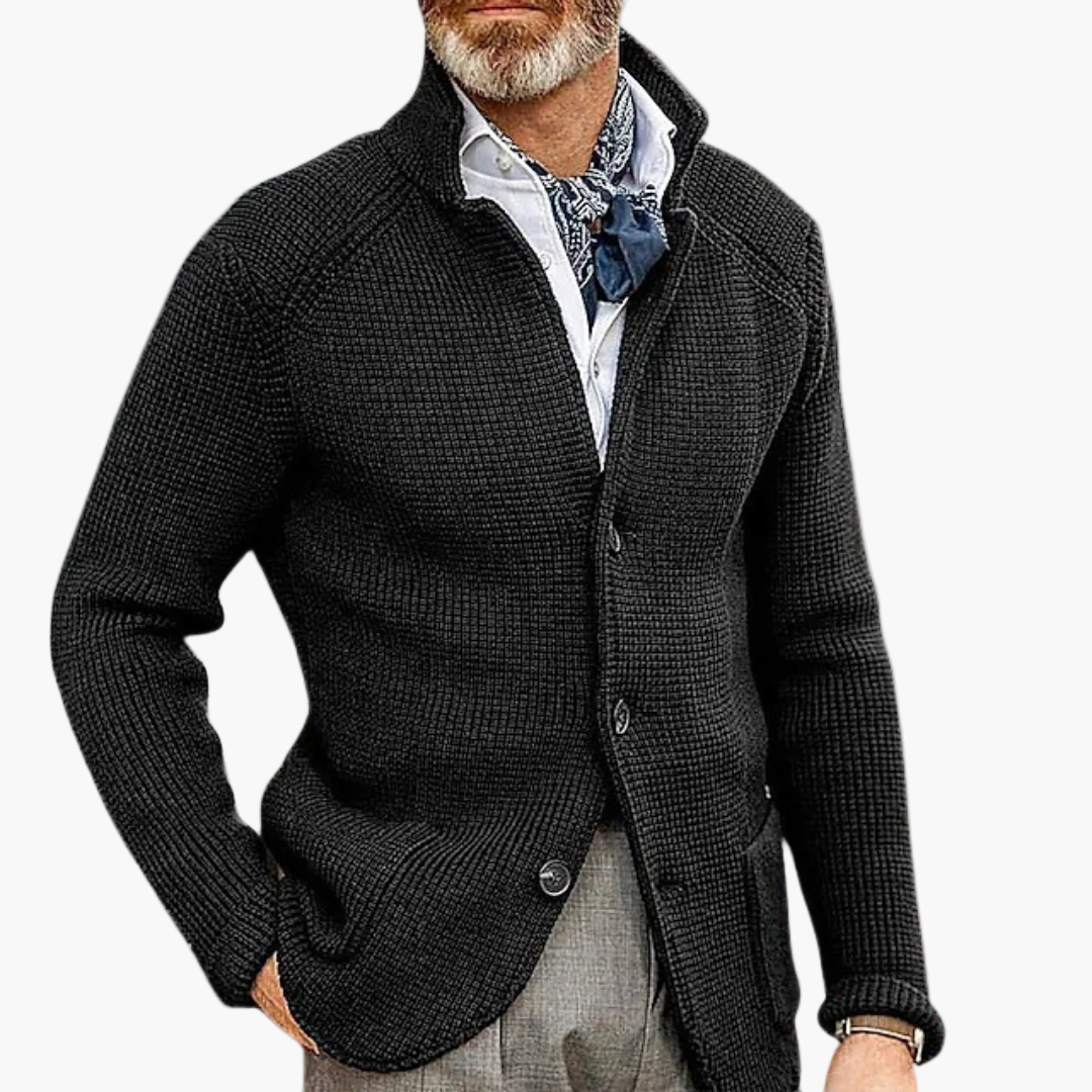 Stilla | Strikjakke - Klassisk Cardigan til Erhvervslivet & Fritid, Stilfuld Komfort