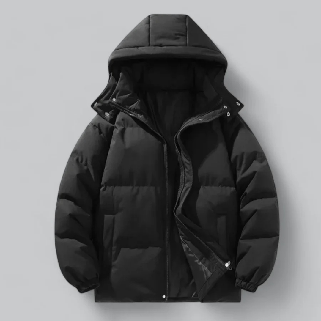 Stilla | Isoleret Hoodie-Pufferjakke til mænd — Klar til vinter