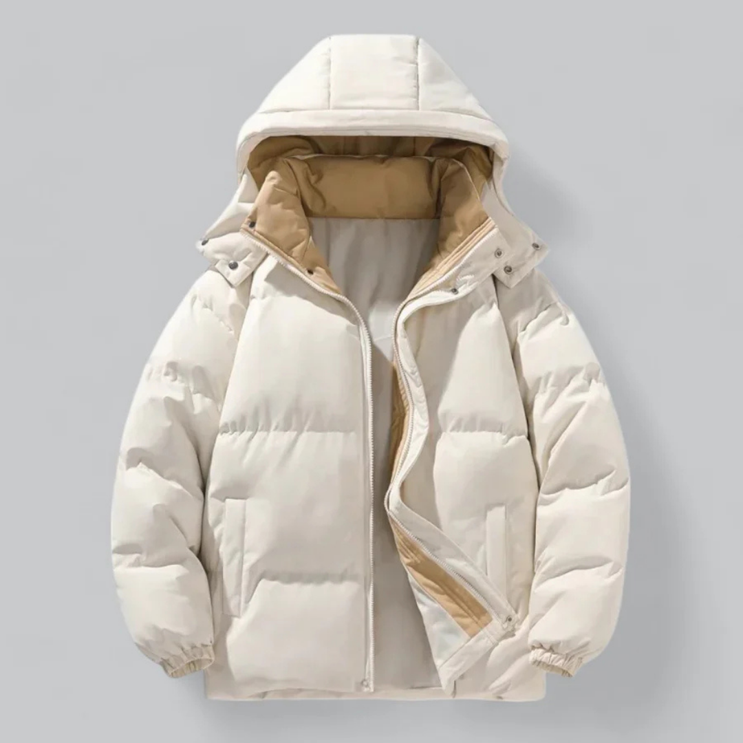 Stilla | Isoleret Hoodie-Pufferjakke til mænd — Klar til vinter