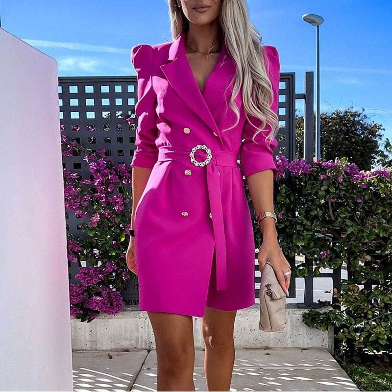 Stilla | Elegante Blazer Kjole Med Bælte