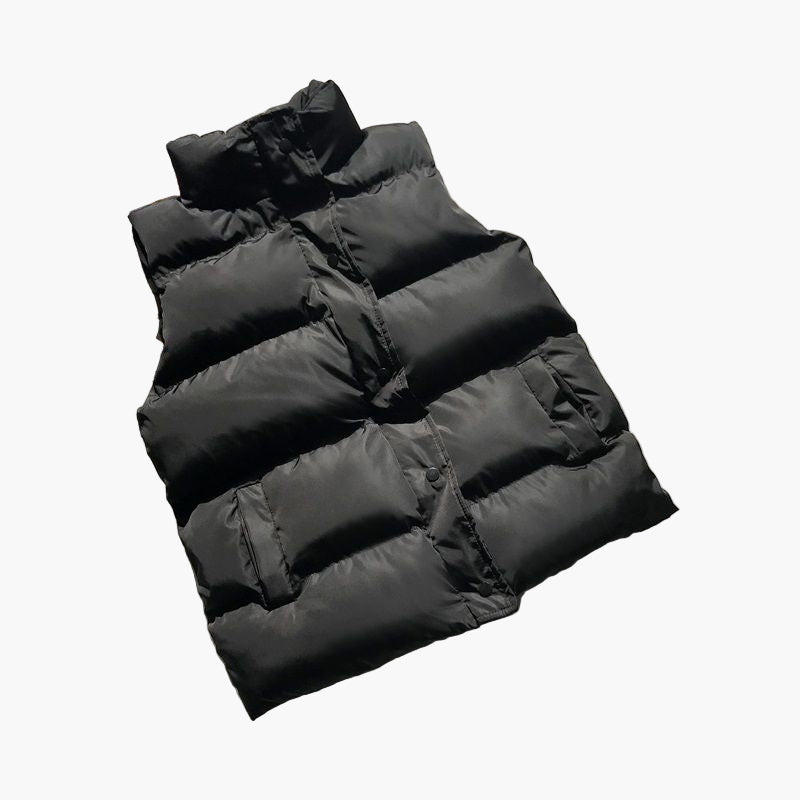 Stilla | Stepp-Bodywarmer med Høj Krave - Modet Overgangsjakke til Udendørs & Hverdag
