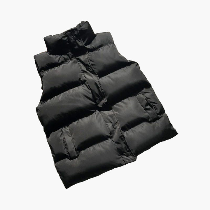 Stilla | Stepp-Bodywarmer med Høj Krave - Modet Overgangsjakke til Udendørs & Hverdag