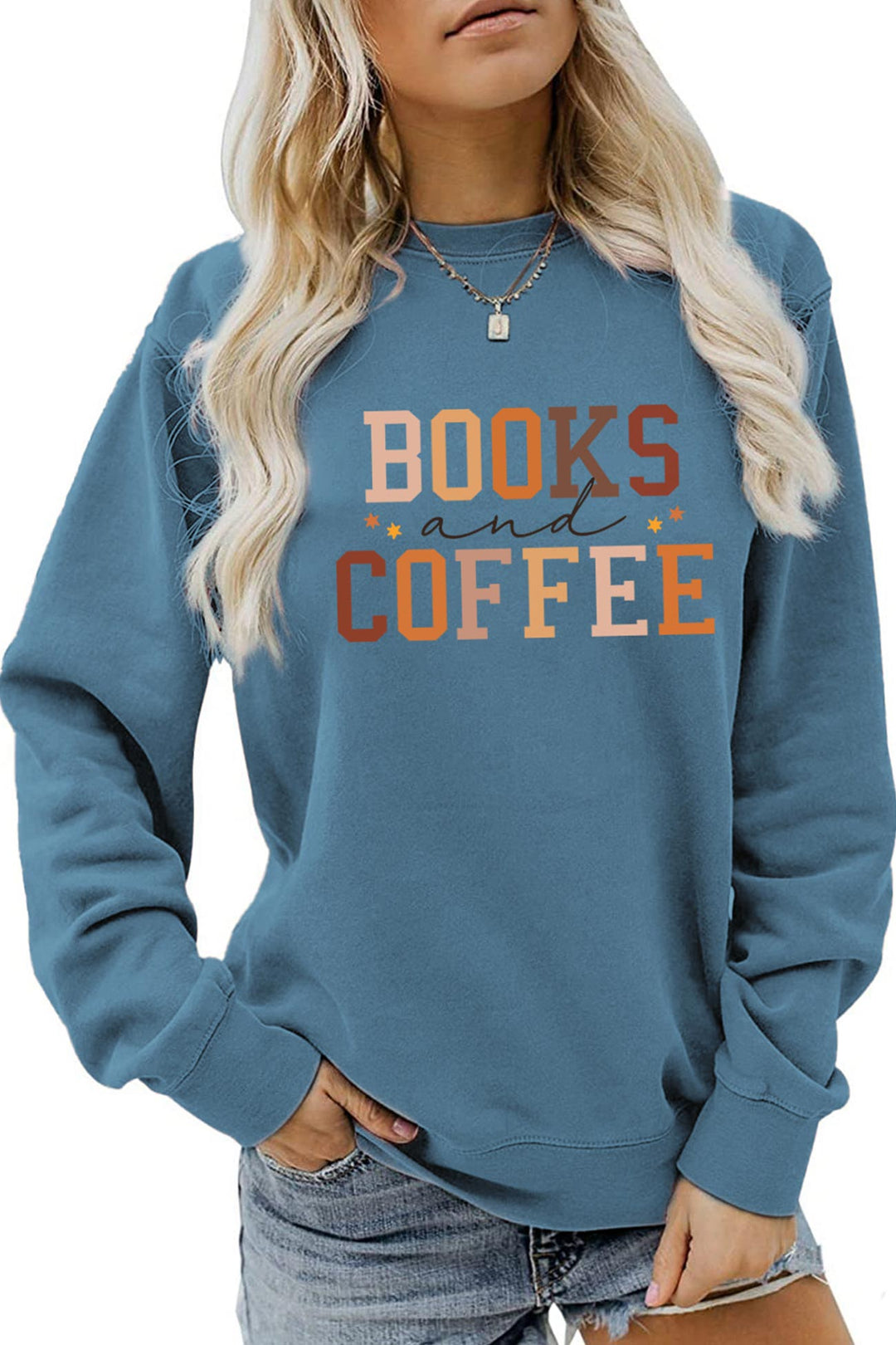 Stilla | Bøger Café Bogstaver Trykte Sweatshirts