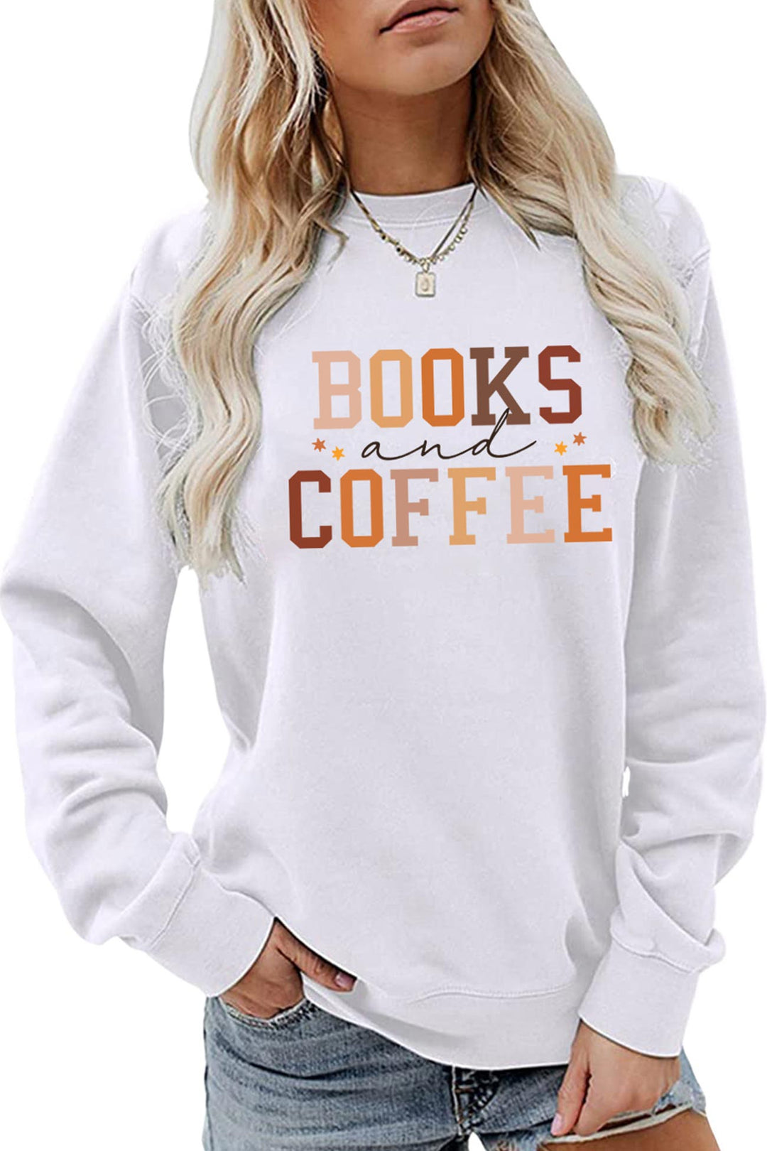 Stilla | Bøger Café Bogstaver Trykte Sweatshirts