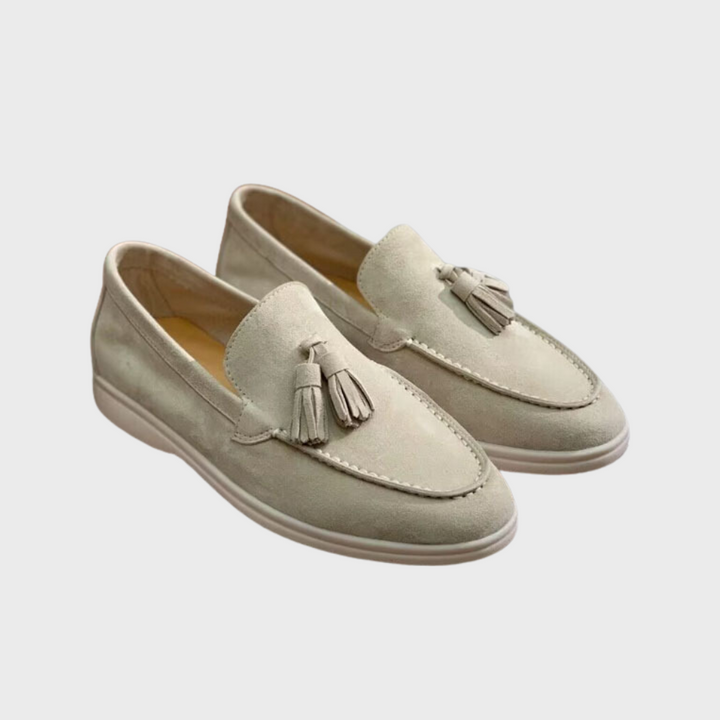 Skovae | Suede Slipper Frynser Slip On Mokassin Tå Lækker & Smart Kjole Sko