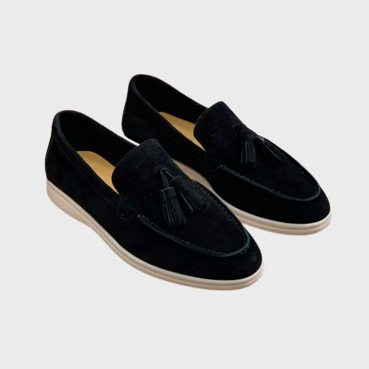 Skovae | Suede Slipper Frynser Slip On Mokassin Tå Lækker & Smart Kjole Sko
