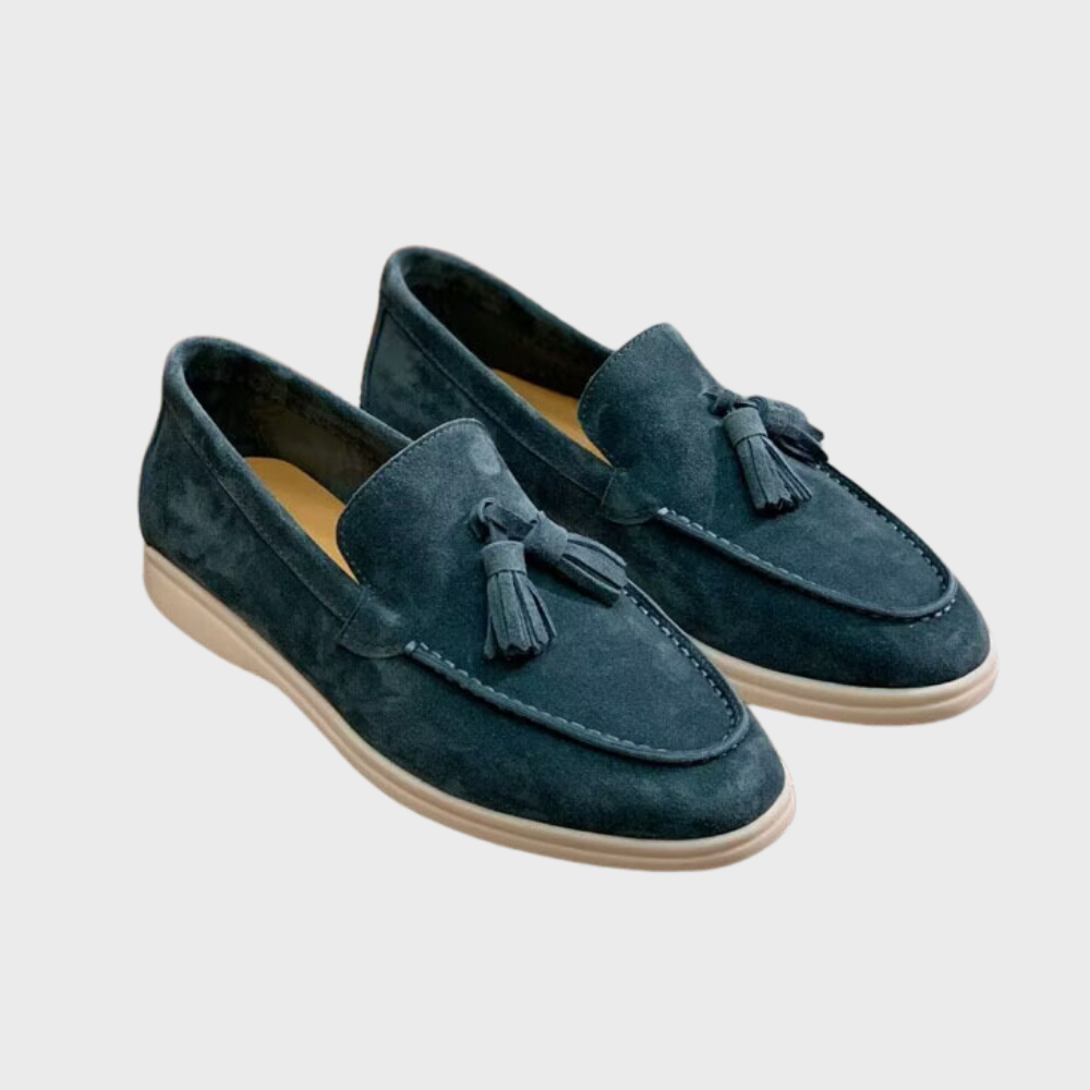 Skovae | Suede Slipper Frynser Slip On Mokassin Tå Lækker & Smart Kjole Sko