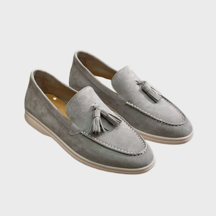 Skovae | Suede Slipper Frynser Slip On Mokassin Tå Lækker & Smart Kjole Sko