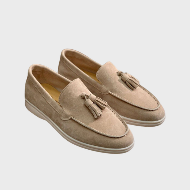 Skovae | Suede Slipper Frynser Slip On Mokassin Tå Lækker & Smart Kjole Sko
