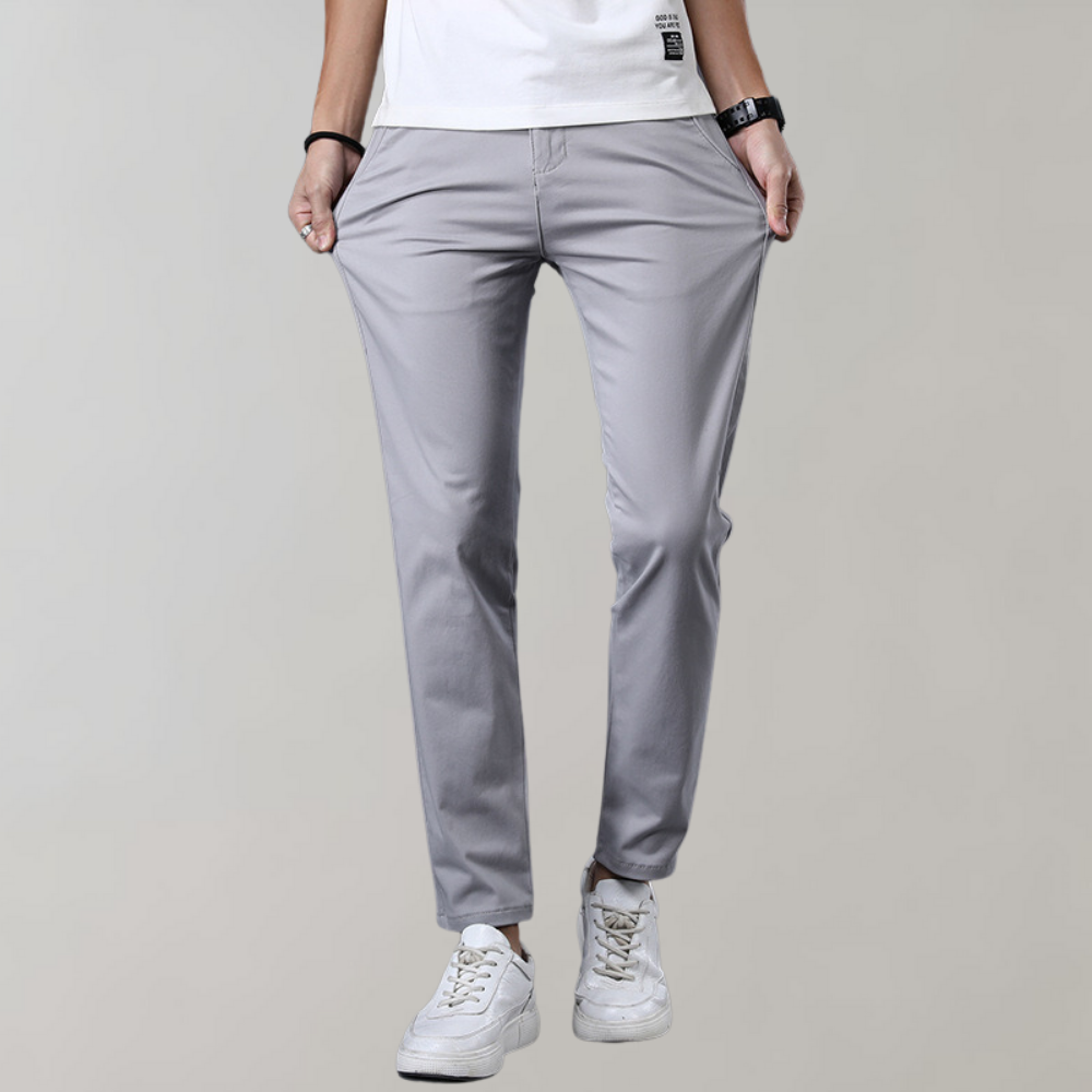 Stilla | Chinos Slim Fit Bomuldsblanding Flad Front Business Casual Stil