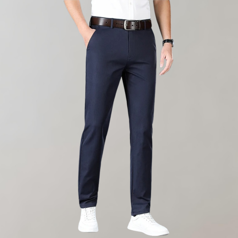 Stilla | Chinos Slim Fit Bomuldsblanding Flad Front Business Casual Stil