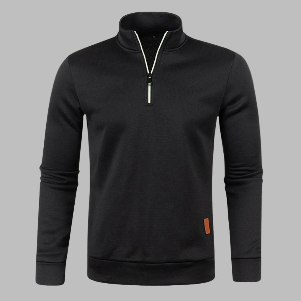 Stilla | Herre sommerpullover med lynlås