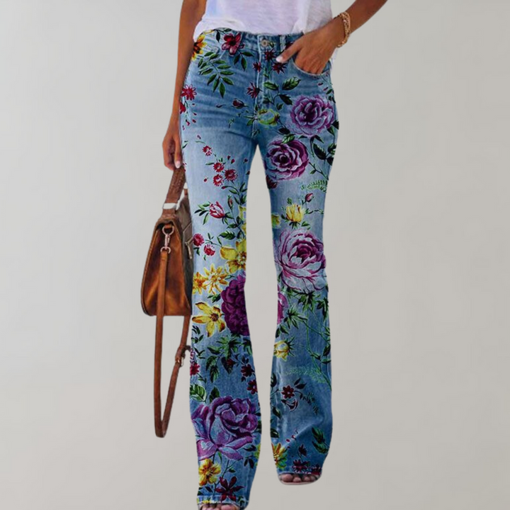 Stilla | Flared Jeans med Print til Kvinder