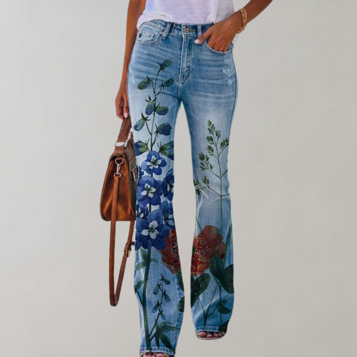 Stilla | Flared Jeans med Print til Kvinder
