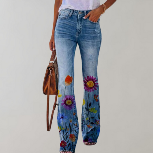 Stilla | Flared Jeans med Print til Kvinder