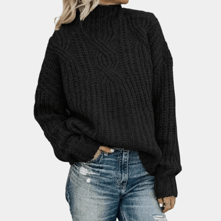 Stilla | Twist-Sweater med Høj Hals til Kvinder
