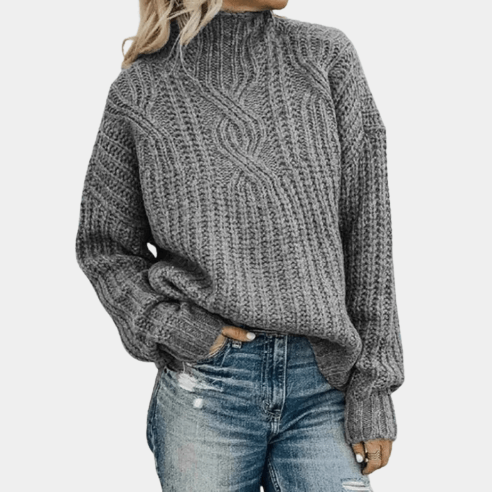 Stilla | Twist-Sweater med Høj Hals til Kvinder