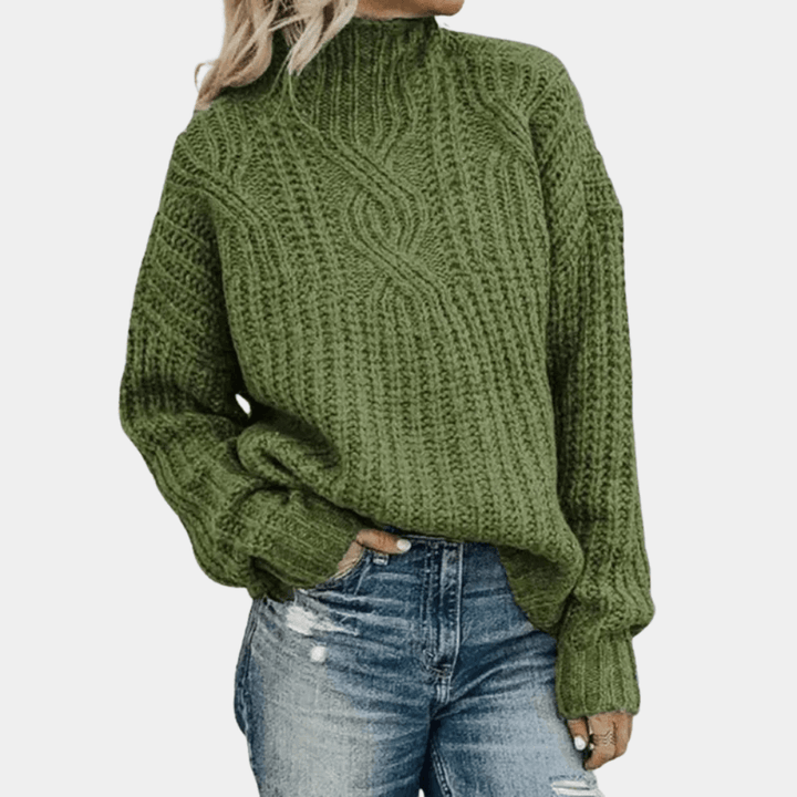 Stilla | Twist-Sweater med Høj Hals til Kvinder