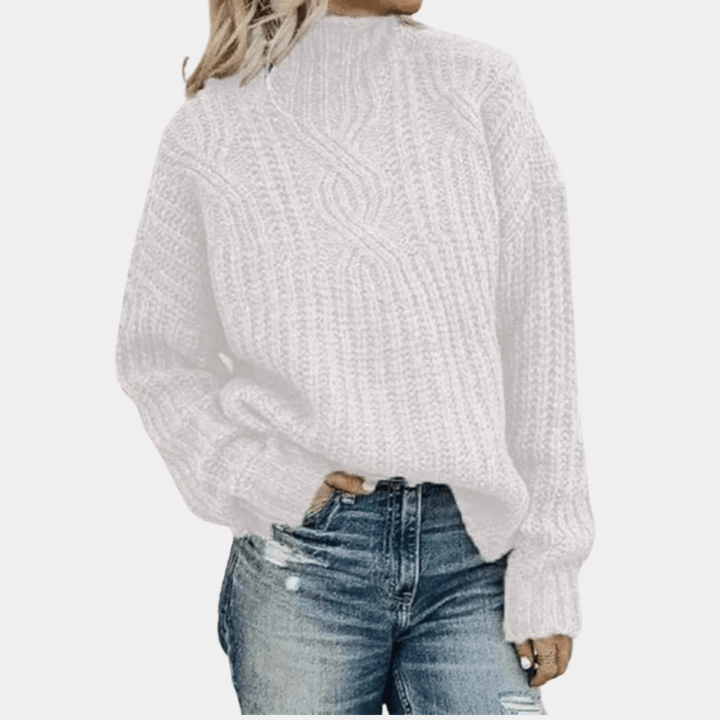 Stilla | Twist-Sweater med Høj Hals til Kvinder
