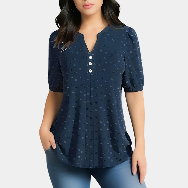 Stilla | Elegant V-hals Bluse til Damer til et Krævende Look