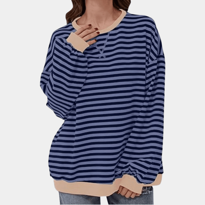 Stilla | Oversized og Stribet Sweater
