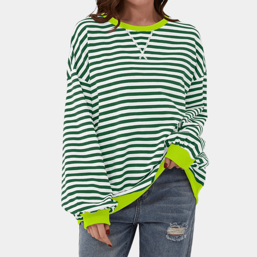 Stilla | Oversized og Stribet Sweater