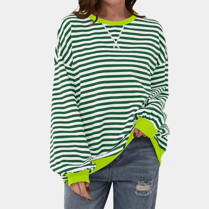 Stilla | Oversized og Stribet Sweater