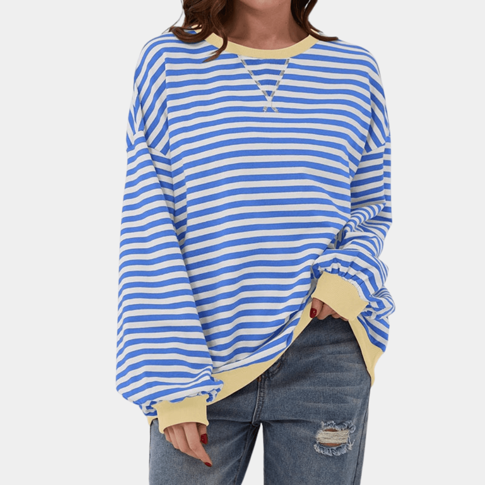 Stilla | Oversized og Stribet Sweater