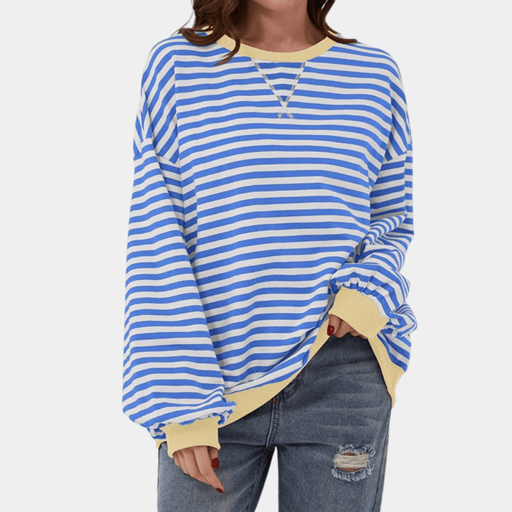 Stilla | Oversized og Stribet Sweater