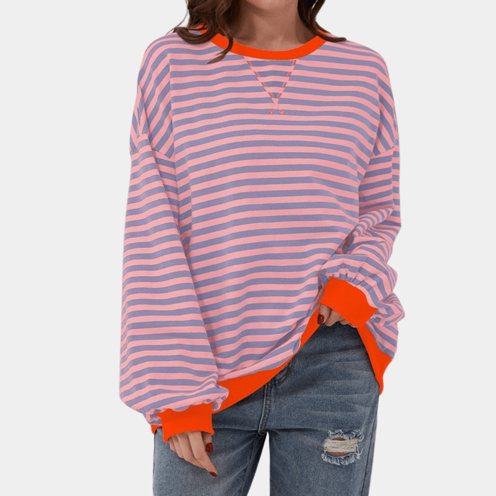 Stilla | Oversized og Stribet Sweater