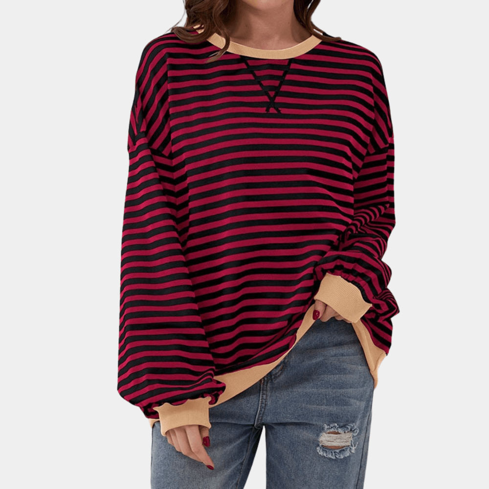 Stilla | Oversized og Stribet Sweater