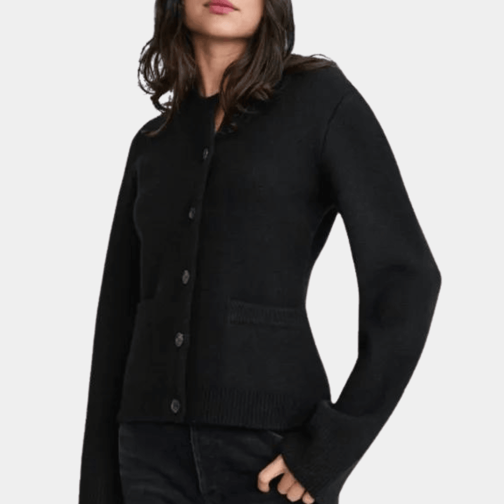 Stilla | Strikket Cardigan med Talje og Rund Hals