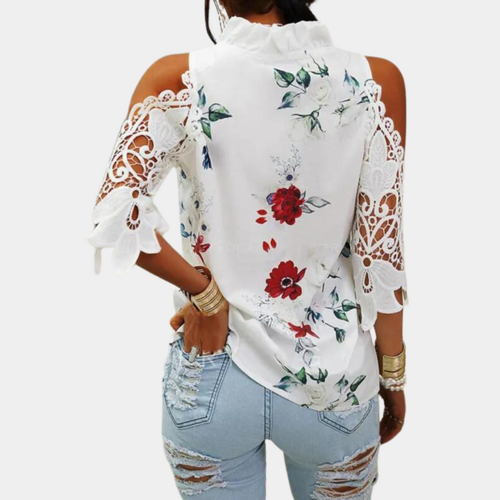 Stilla | Elegant Bluse til Damer med Smukt Blomsterdesign