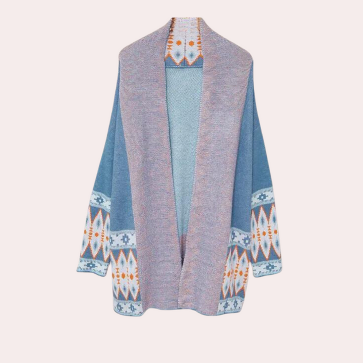 Stilla | Dame Boho Strikjakke Af Blødt Materiale