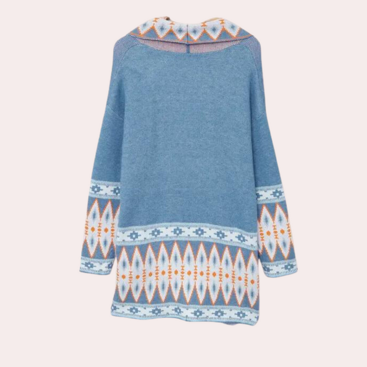 Stilla | Dame Boho Strikjakke Af Blødt Materiale
