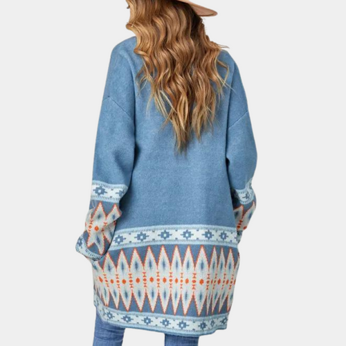 Stilla | Dame Boho Strikjakke Af Blødt Materiale
