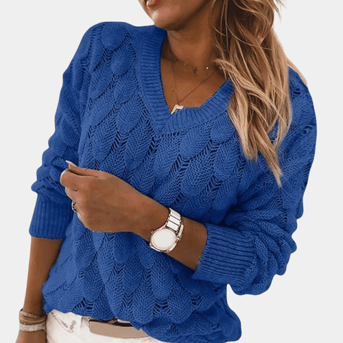 Stilla | Fjer V Hals Langærmet Sweater