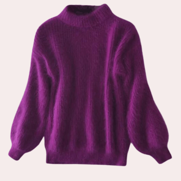Stilla | Løs Sweater med Halvhøj Hals