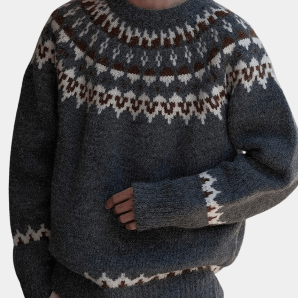 Stilla | Kontrast Strikket Sweater til Mænd