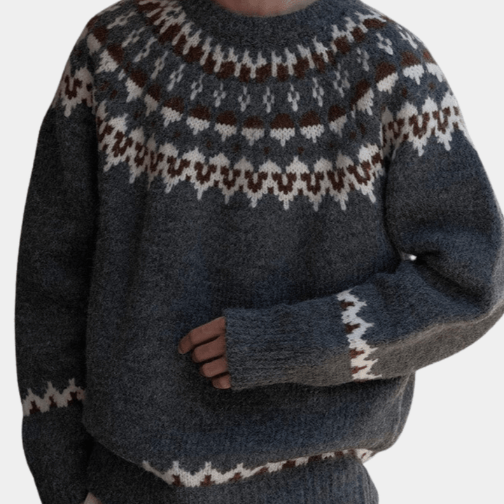 Stilla | Kontrast Strikket Sweater til Mænd