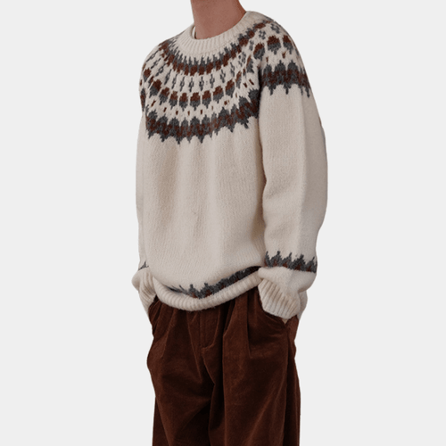 Stilla | Kontrast Strikket Sweater til Mænd