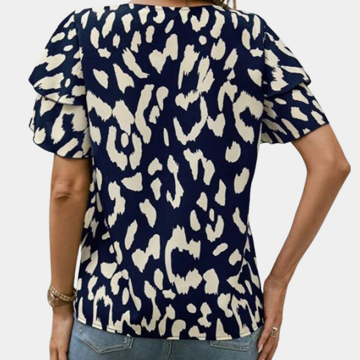 Stilla | Modish Leopardmønster Bluse Til kvinder