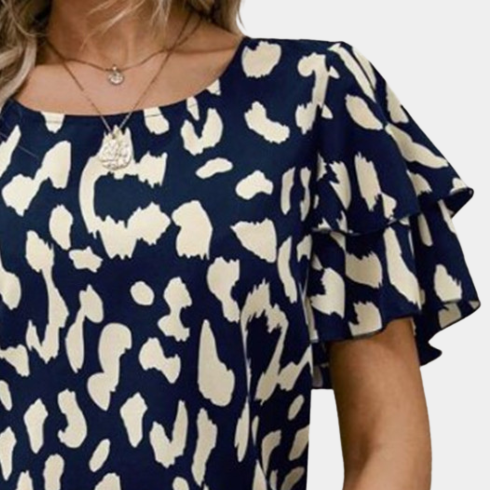Stilla | Modish Leopardmønster Bluse Til kvinder