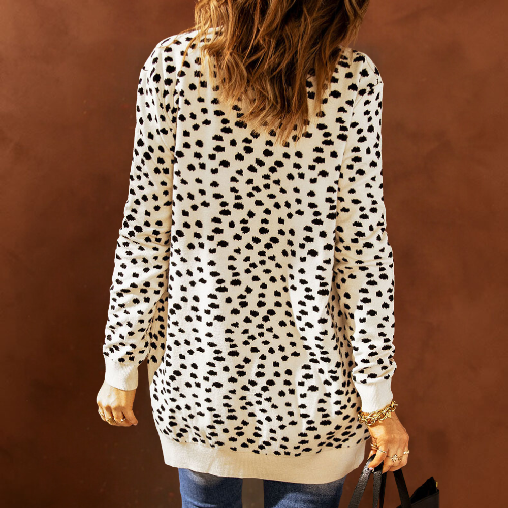 Stilla | Langærmet Cardigan med Print til Kvinder