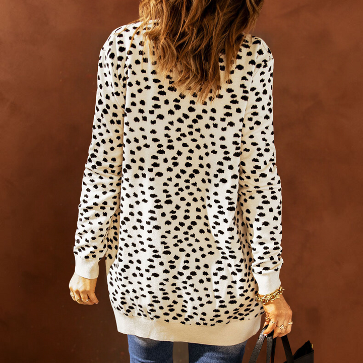 Stilla | Langærmet Cardigan med Print til Kvinder
