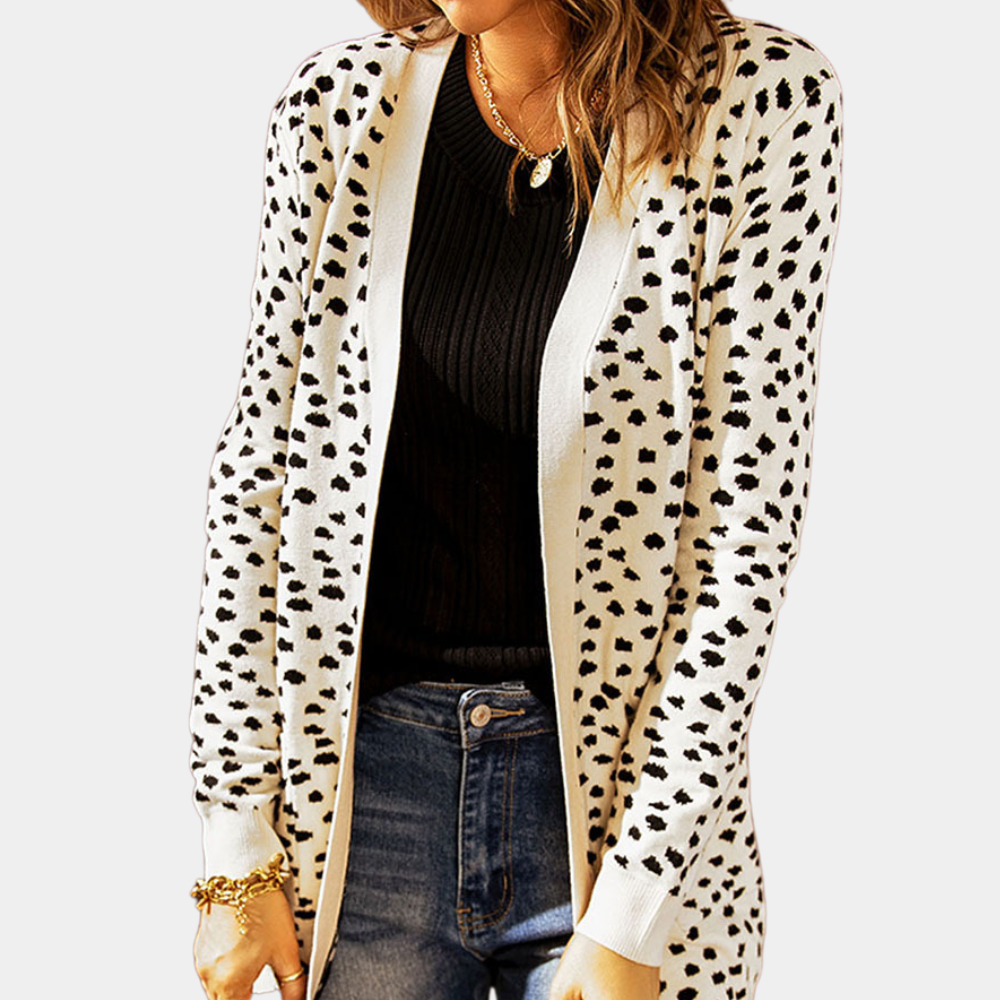 Stilla | Langærmet Cardigan med Print til Kvinder