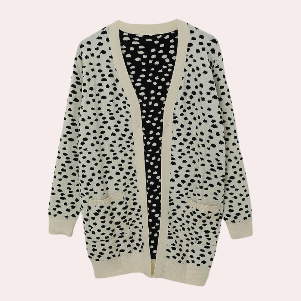 Stilla | Langærmet Cardigan med Print til Kvinder