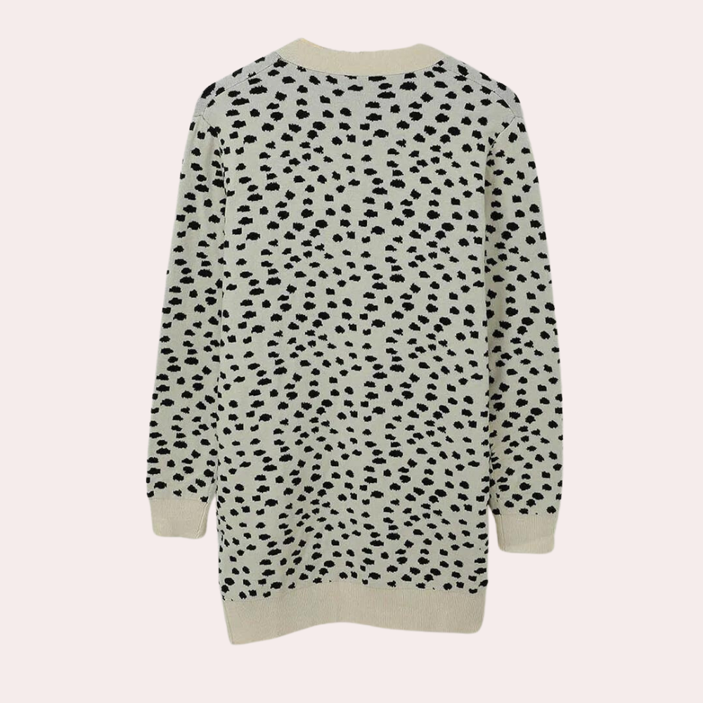 Stilla | Langærmet Cardigan med Print til Kvinder