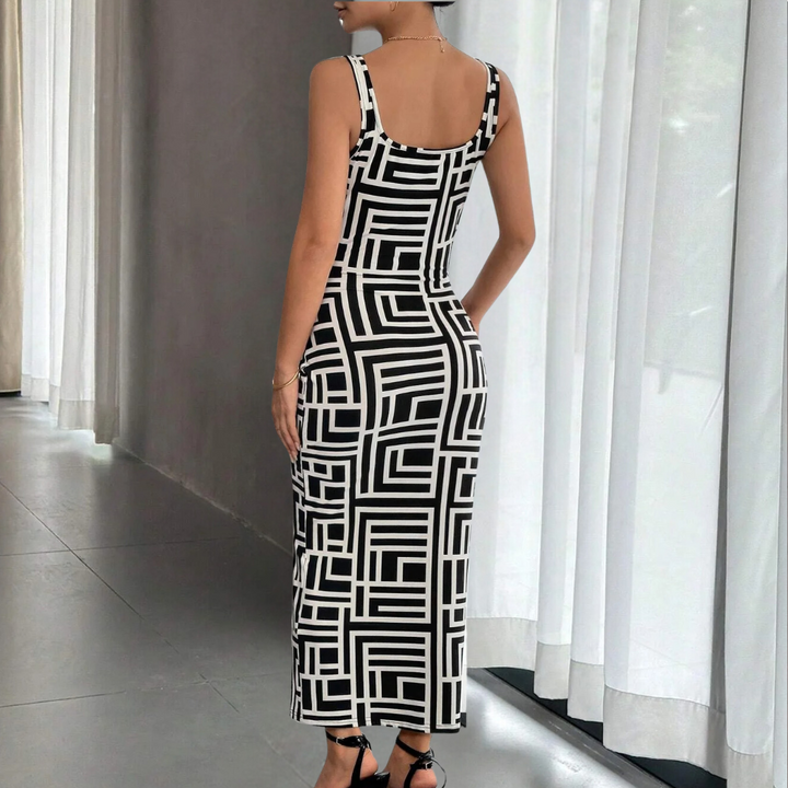 Stilla | Geometrisk Bodycon-Kjole til Kvinder